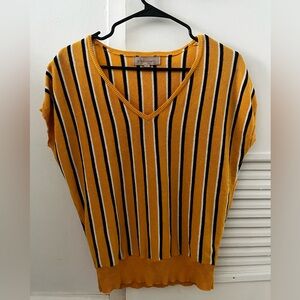 Philosophy top dark yellow with stripes size small